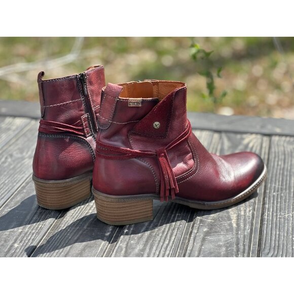 Pikolinos red ankle boots. Size 41 euro - Picture 4 of 7